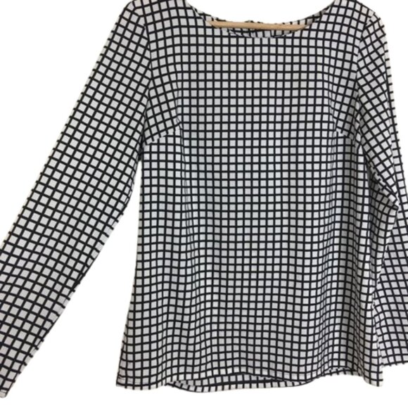 Merona windowpane pattern top - Picture 3 of 8